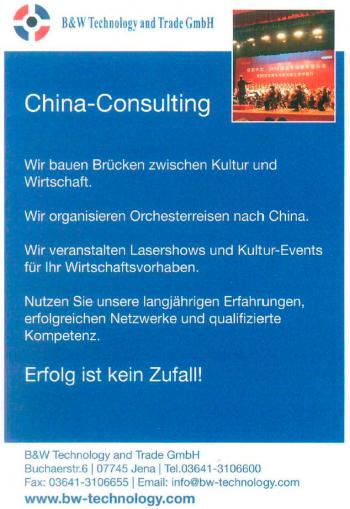 China-Consulting - B&W Technology and Trade